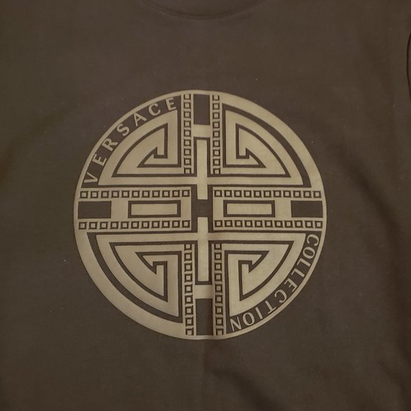 Rare Versace Collection Greek Logo Black Sweater - Picture 3 of 6